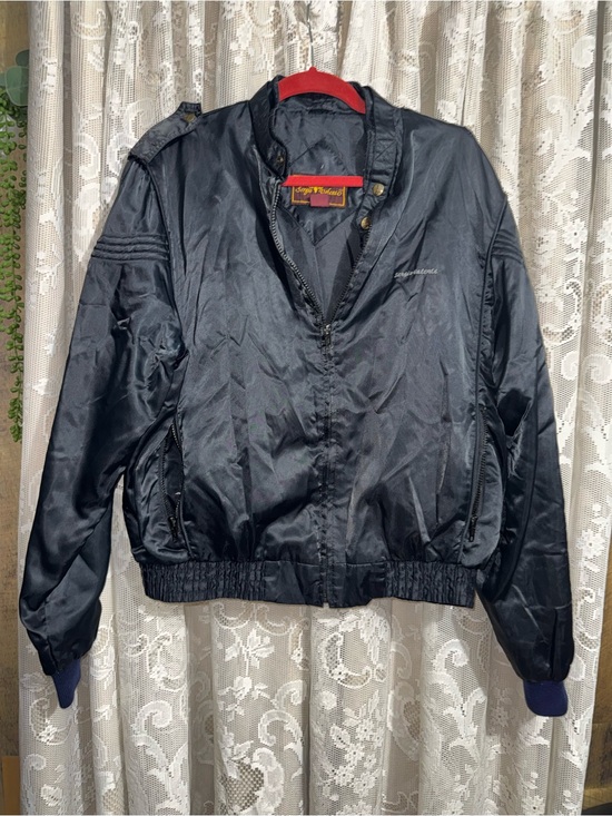 Sergio Valente Other - VTG 80s Sergio Valente Black Bomber Jacket Members Only Style Sz 44